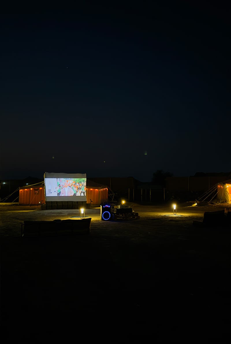 Movie Theatre under the stars at The Out Out