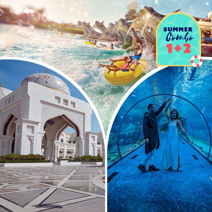 Yas Island 2 Park+Qasr Al Watan+The National Aquarium Abu Dhabi