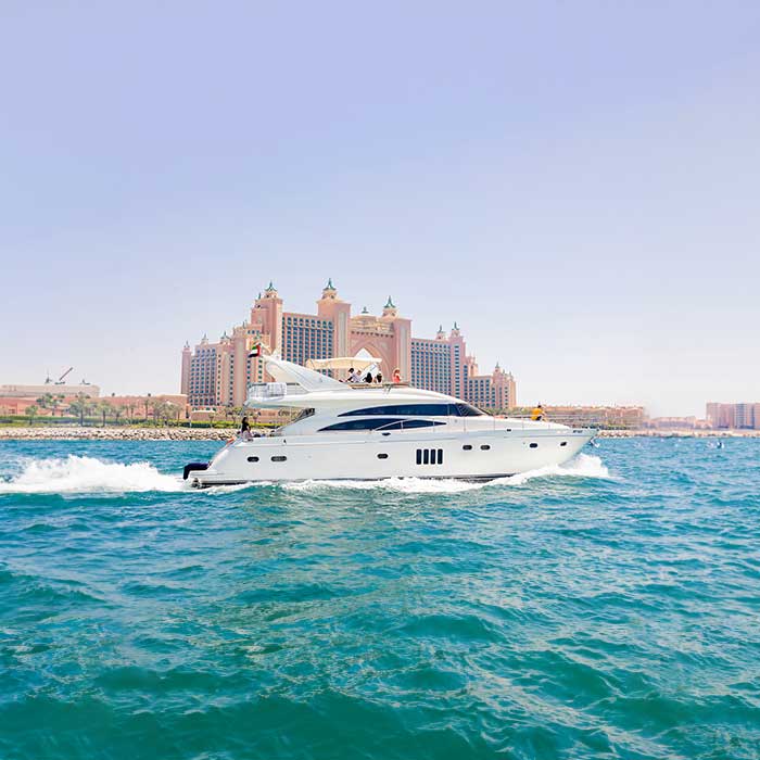 Navigating to the Sharing Dubai luxury Marina Yacht Tour