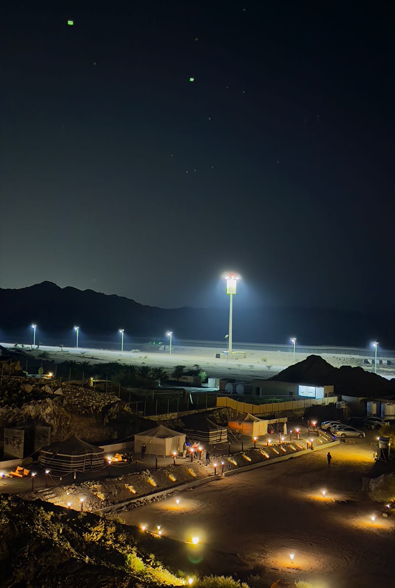 Night View from the top of the Hill in The Out Out