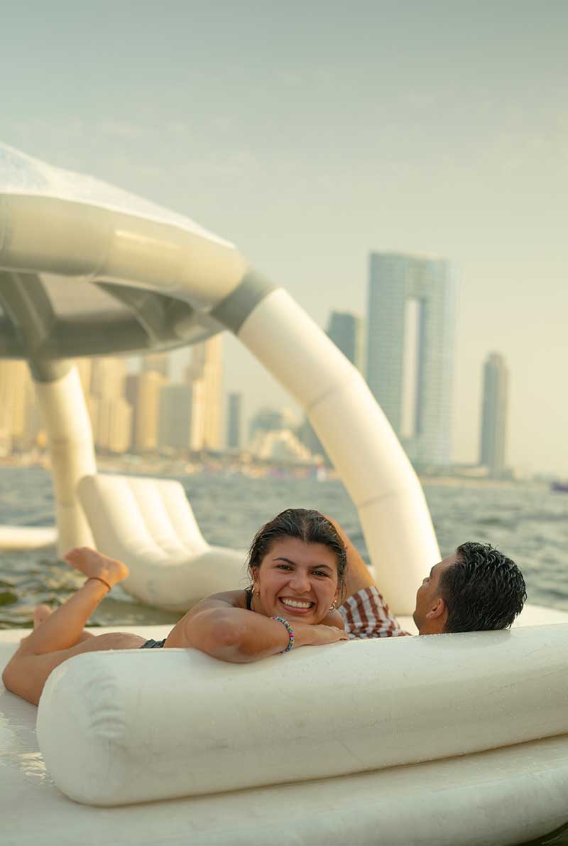 Outside view of the yacht in dubai marina