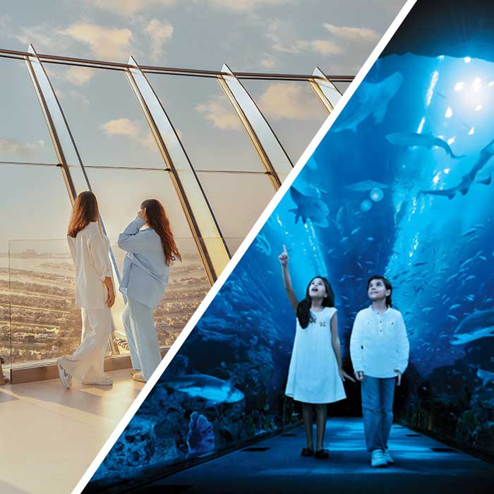 The View at The Palm General Admission | Non-Prime + Dubai Aquarium & Underwater Zoo Tickets