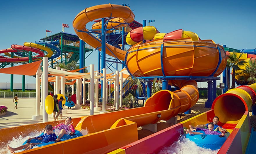 A giant slide in Dubai Parks and Resort 