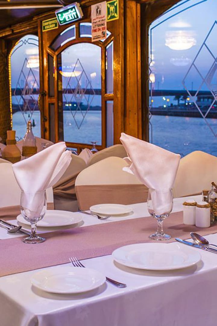 Alexandra Dhow Cruise Dubai Marina Dining Table