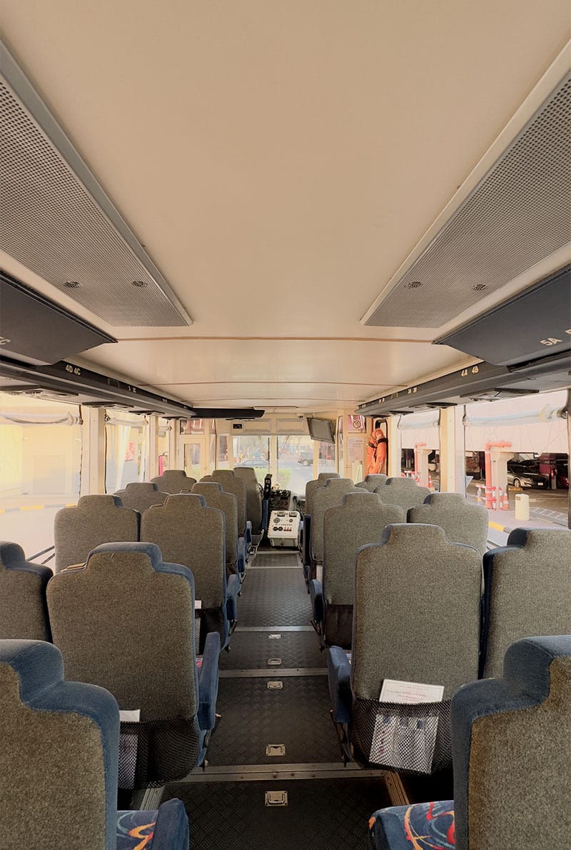 Seating Arrangement inside Wonder Bus Tour in Dubai