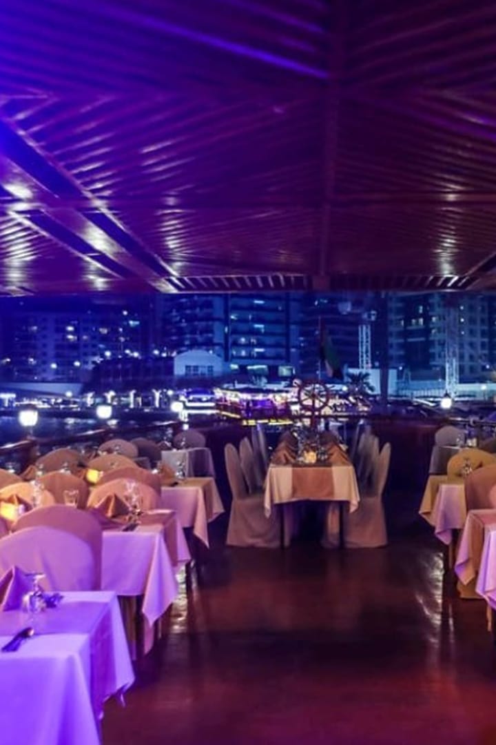 Alexandra Dhow Cruise Dubai Marina Dining Area