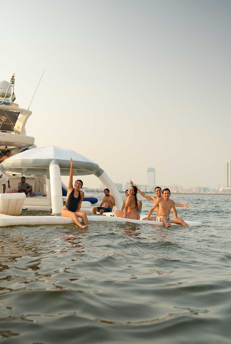 Outside view of the yacht in dubai marina