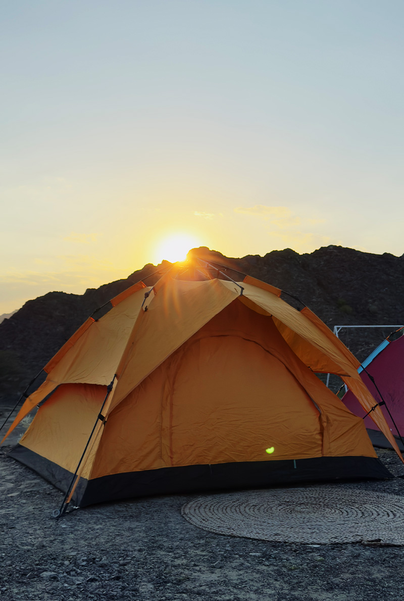 Smart Tent under the Sunrise in Out Out