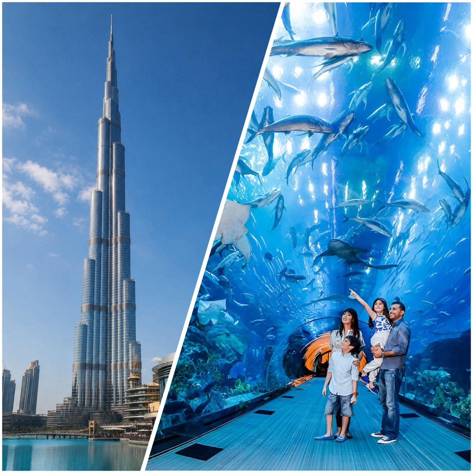 Burj Khalifa + Dubai Aquarium