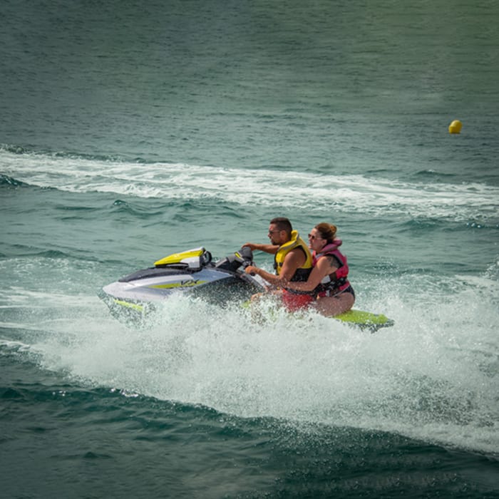 Navigating to the Jet Ski at Palm Jumeirah