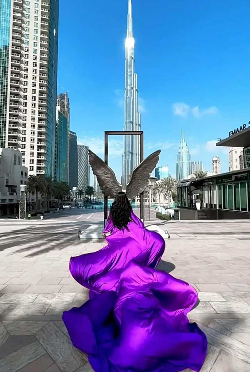 Burj Khalifa Flying Dress Videography Shoot