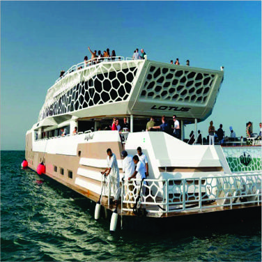 Navigating to the Lotus Mega Yacht